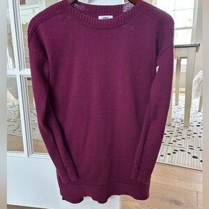 Old Navy Women's Burgundy Crew Neck Sweater Size XS
